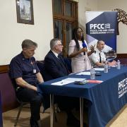 Kemi Badenoch MP speaking at the PFCC meeting on community crime in Uttlesford