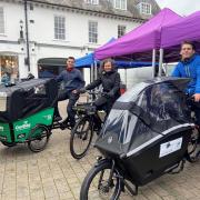 Douglas Leroy from OurBike, Vicky Reed from Uttlesford District Council and Oli Ivens from MP Smarter Travel
