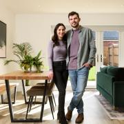 First-time buyers Samantha Morgan and Sean Binding in their new home