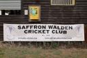 Signage outside the changing room at Saffron Walden Cricket Club