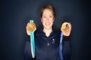 Lizzy Yarnold with her medals