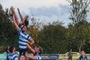 Charlie Potter claims another line-out for Saffron Walden against Wanstead.
