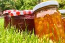 Homemade jam and marmalade at a village fete