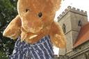 Teddy zipwire at the Holy Trinity Church, Littlebury.