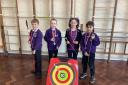 Archers from the tournament at St Mary's Primary School, Saffron Walden.