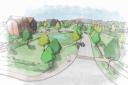 An artist's impression of the homes planned for the edge of Saffron Walden