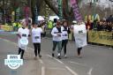 Staff from Newport Primary School wore toilet-themed costumes while running  the Cambridge Half Marathon