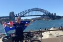 Claire Wyatt from Newport visited Sydney as part of her epic cycle ride across Australia