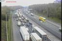 Drivers face five miles of traffic after M25 lorry crash