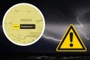 The thunderstorm warning will last through the night, the Met Office has stated