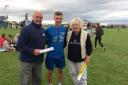Jack with his grandparents Billy and Norma at his first Great North Run