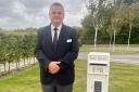 Cam Valley Crematorium assistant Rob Stokes with the memorial post box