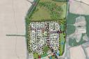 Masterplan of the site where 350 homes could be built in Stansted