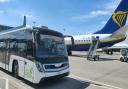 The Cobus 2700 electric bus is being trialled at Stansted Airport