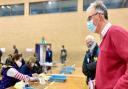Paul Gadd, who won the Saffron Walden seat, observes the count. Picture: Will Durrant