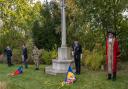 The service at Saffron Walden cemetery to remember Servicemen killed during war