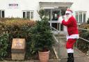 Santa Claus paying a visit to Accuro's headquarters in Takeley