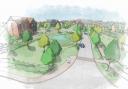 An artist's impression of the homes planned for the edge of Saffron Walden