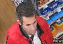 Essex police have released this image of a man they would like to speak to in connection with a theft from Robert Dyas in Saffron Walden