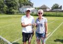 David Hancock and Kath Millard, winners of the mixed doubles tournament at Castle Hill Tennis Club. Picture: CASTLE HILL TENNIS