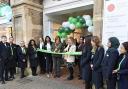 Mayor Cllr Heather Asker attended the ribbon-cutting ceremony at Specsavers in Saffron Walden