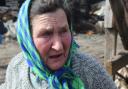 War - Gazette Reporter Séamus O'Hanlon visited Ukraine as part of the Harwich Ukraine Support, TEECH, and UK-aid's direct aid mission, pictured an eldery woman who is now part of a fundraising appeal after her home near Russia was bombed