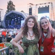 Saffron Walden-based Joanna Eden, right, gave young fiddle player Maeve Halligan an opportunity to play on the last night of the Heritage Live series at Audley End, near Saffron Walden, with Sir Tom Jones as the headline act.