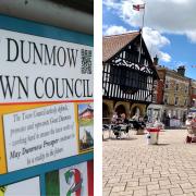 Market traders and businesses in Dunmow are both earmarked for funding in Uttlesford District Council's latest Covid-19 recovery plan. Pictures: Will Durrant