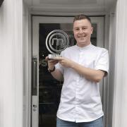 MasterChef The Professionals winner Alex Webb of Great Dunmow with his trophy
