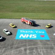 Stansted Airport thanks NHS workers. Photo: Stansted Airport.