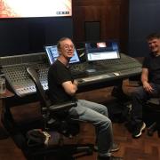 Saffron Walden resident Shaun Fergus Fields and co-producer Simon Quinn on the post production studio day for the film Living In the Universe