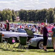 Archive image: Classic cars on The Common in Saffron Walden