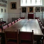Saffron Walden Town Council's Chamber and large table with chairs