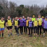 Some of the Saffron Striders who took on the cross-country course at Ware.