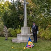 The service at Saffron Walden cemetery to remember Servicemen killed during war