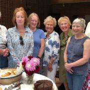 Saffron Walden and District Flower Club members with their afternoon tea