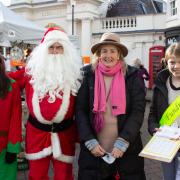 Jacqui Portway and members of Saffron Walden carers fundraising last Christmas
