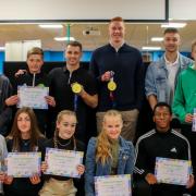 Athletes Max Whitlock and Tom Dean visited Lord Butler Fitness and Leisure Centre in Saffron Walden