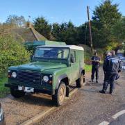 The Land Rover, which was stolen in Uttlesford, was recovered in Wickford by Essex Police.