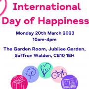 Saffron Walden Town Council and Mind in West Essex are hosting an event to mark International Day of Happiness