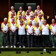 Great Chesterford Bowls Club show off their new kit for the 2023 season. Picture: GCBC