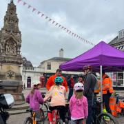 Families took part in World Bicycle Day activities in Saffron Walden