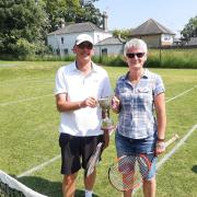 David Hancock and Kath Millard, winners of the mixed doubles tournament at Castle Hill Tennis Club. Picture: CASTLE HILL TENNIS