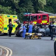 Emergency services were called to a crash in Radwinter Road