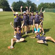 The winning girls' team from R A Butler School. Picture: RAB SCHOOL