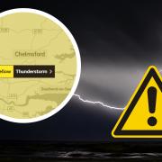 The thunderstorm warning will last through the night, the Met Office has stated
