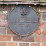 The plaque to William Campling at the Eight Bells