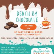 The Death by Chocolate event will be held at St Mary's Church, Saffron Walden