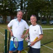 Keith Nuttal and Mick Lench, Castle Hill Tennis Club 2023 championship finalists. Picture: CHTC