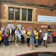 Saffron Walden Quakers held a climate vigil in the town centre